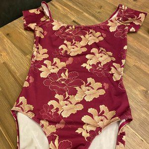 Eleve Mia leotard in imperial blooms pattern, size medium / M